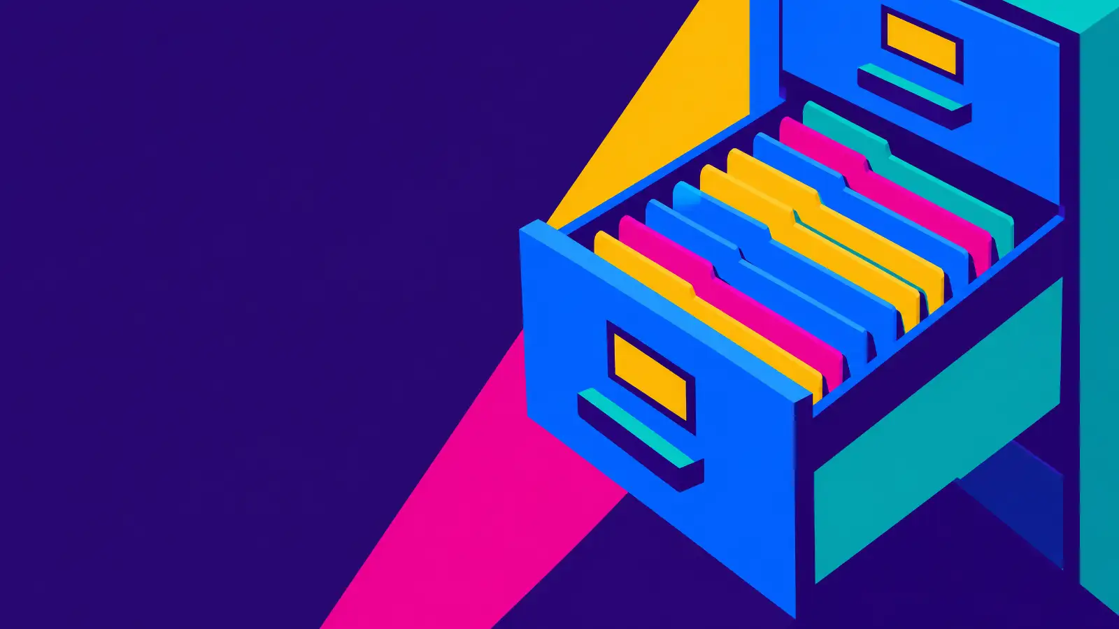 A steel filing drawer with cream folders in perfect order, for NetSuite kept as the live system of record.