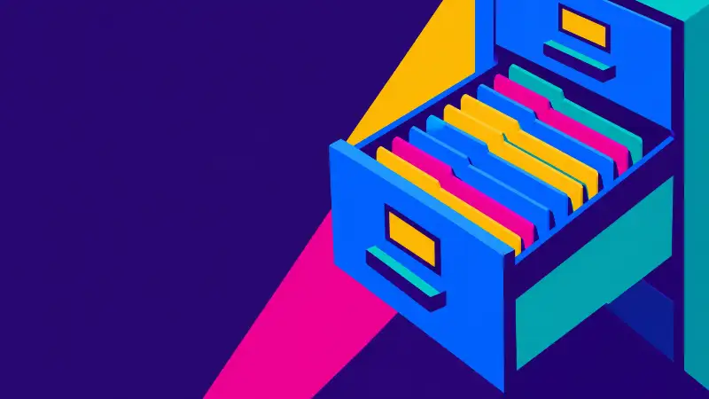 A steel filing drawer with cream folders in perfect order, for NetSuite kept as the live system of record.